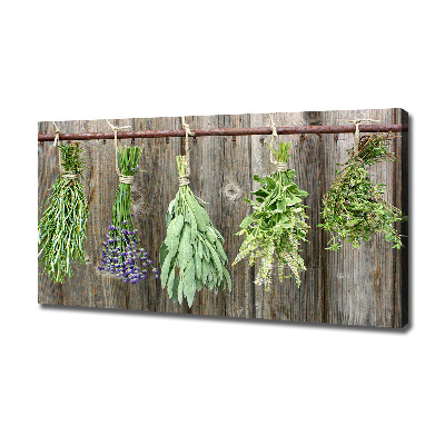 Tableau imprimé sur toile Herbes sur une ficelle