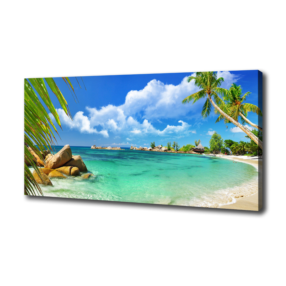 Tableau toile imprimée Plage des Seychelles