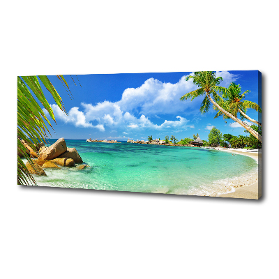 Tableau toile imprimée Plage des Seychelles