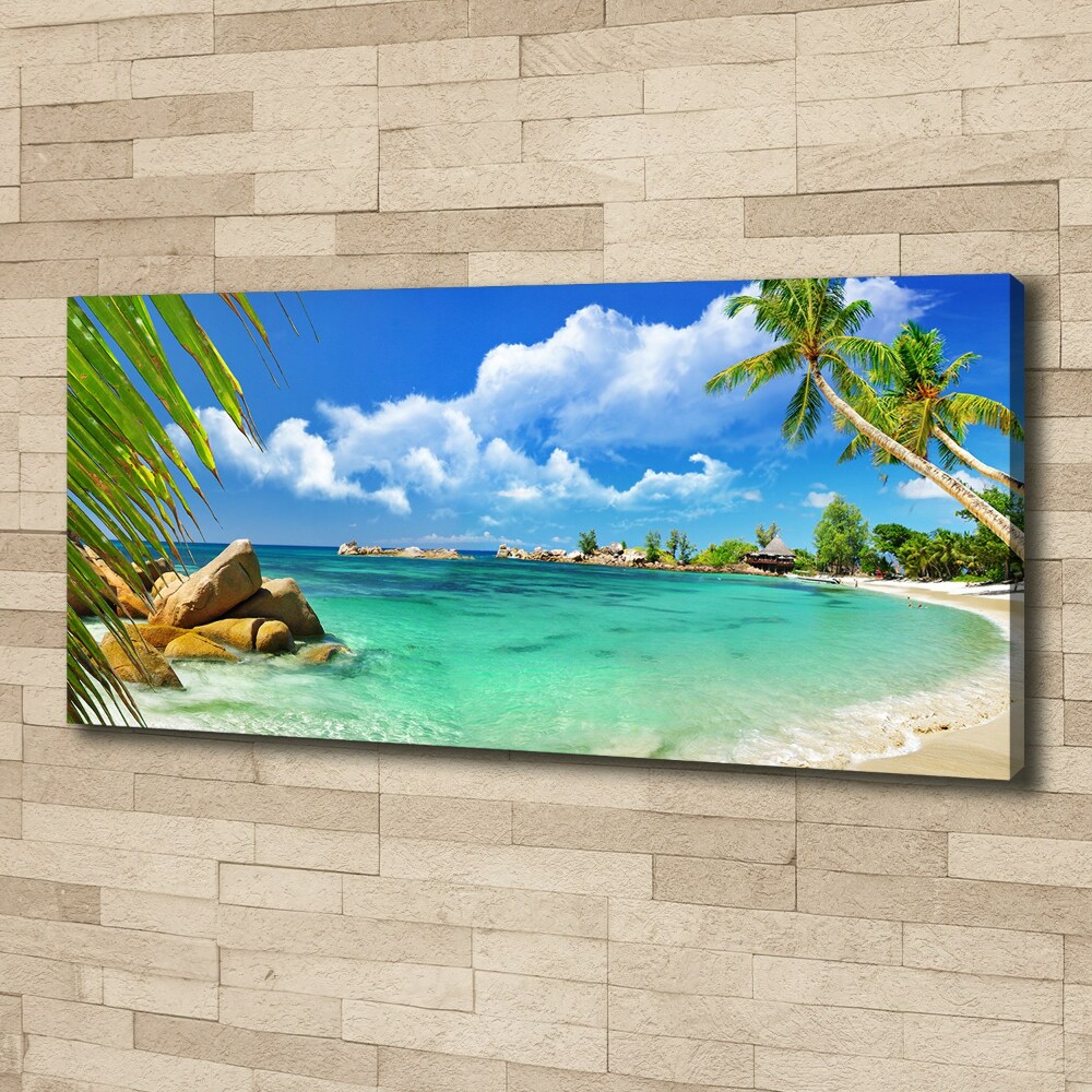 Tableau toile imprimée Plage des Seychelles