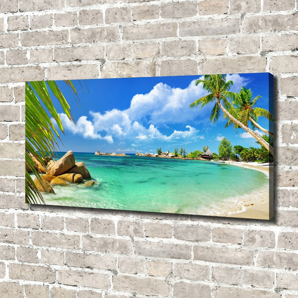 Tableau toile imprimée Plage des Seychelles