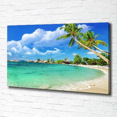 Tableau toile imprimée Plage des Seychelles