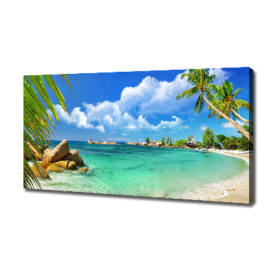 Tableau toile imprimée Plage des Seychelles