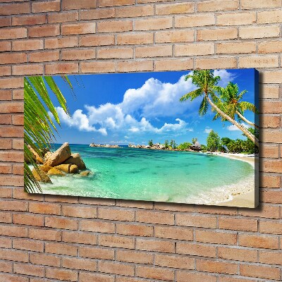 Tableau toile imprimée Plage des Seychelles