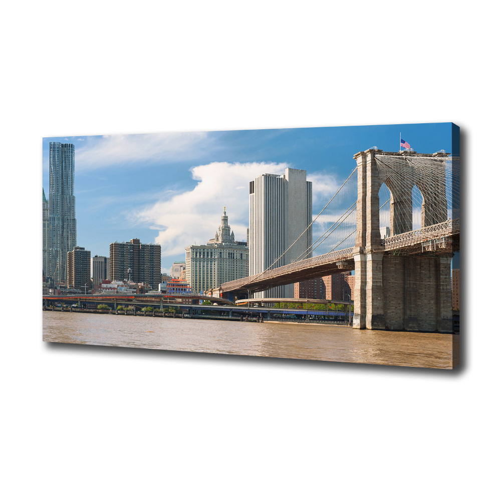 Tableau sur toile Pont de Brooklyn New York