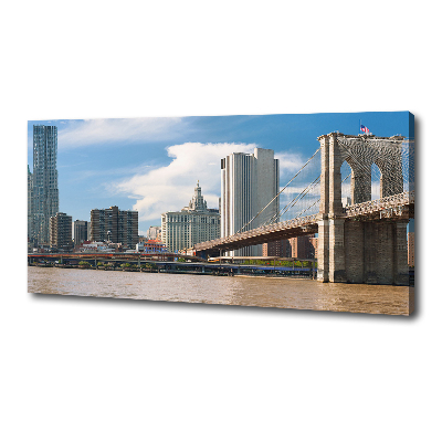 Tableau sur toile Pont de Brooklyn New York