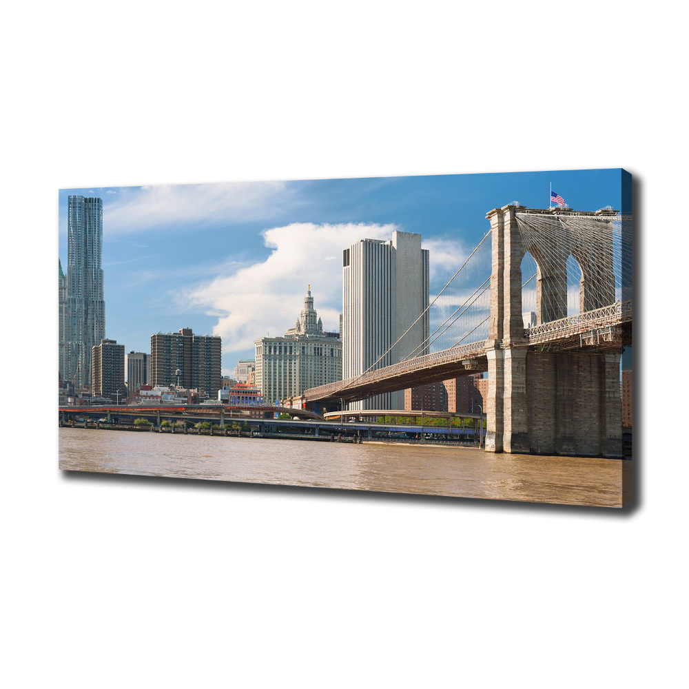 Tableau sur toile Pont de Brooklyn New York