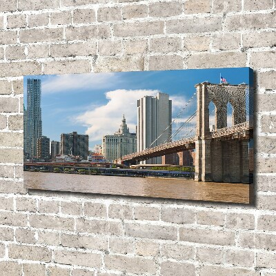 Tableau sur toile Pont de Brooklyn New York