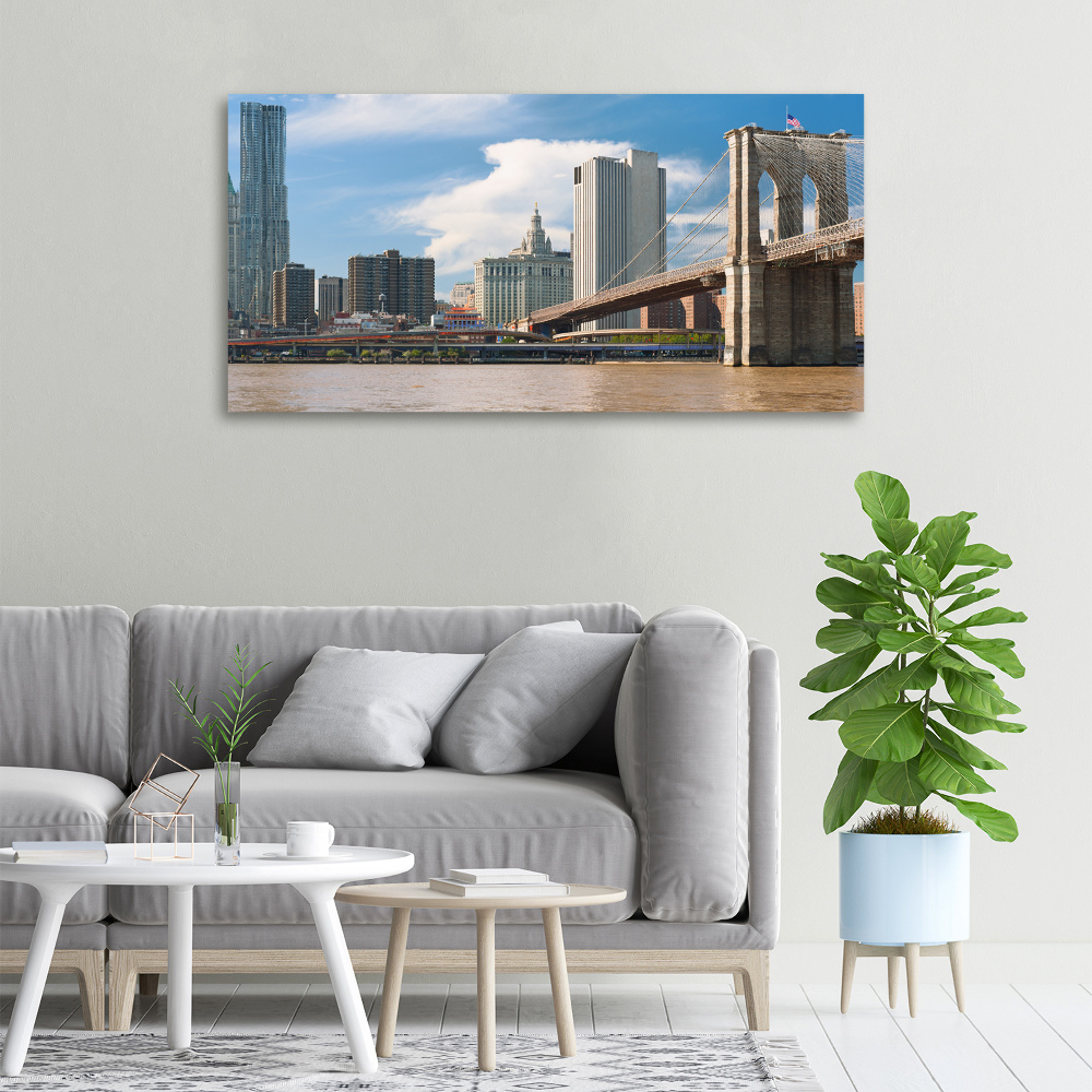 Tableau sur toile Pont de Brooklyn New York