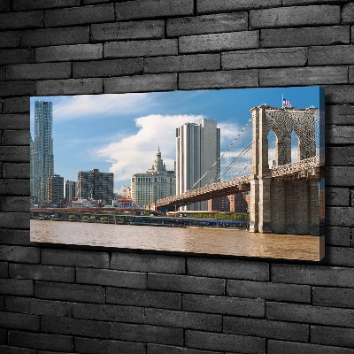 Tableau sur toile Pont de Brooklyn New York