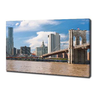 Tableau sur toile Pont de Brooklyn New York