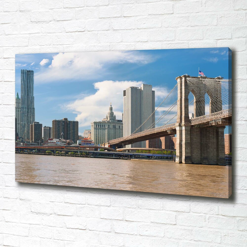 Tableau sur toile Pont de Brooklyn New York