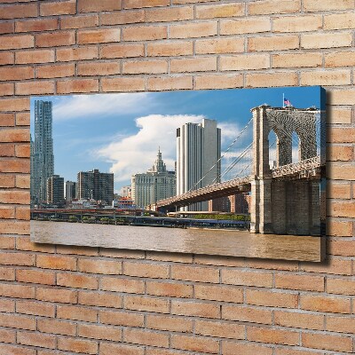 Tableau sur toile Pont de Brooklyn New York