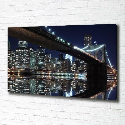 Tableau toile imprimée Pont de Brooklyn New York