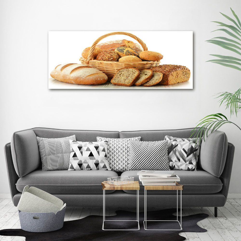 Tableau sur toile Pain dans un panier