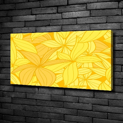 Tableau sur toile Fond de fleurs jaunes