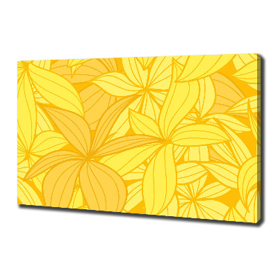 Tableau sur toile Fond de fleurs jaunes