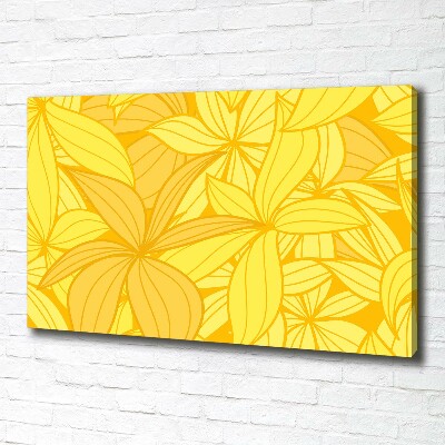 Tableau sur toile Fond de fleurs jaunes