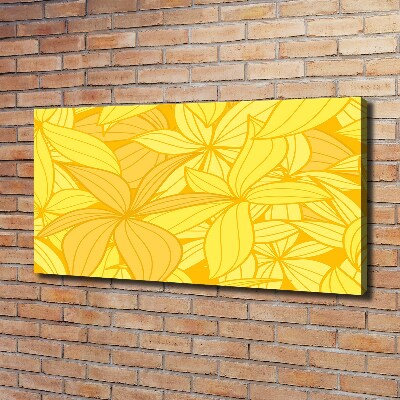 Tableau sur toile Fond de fleurs jaunes