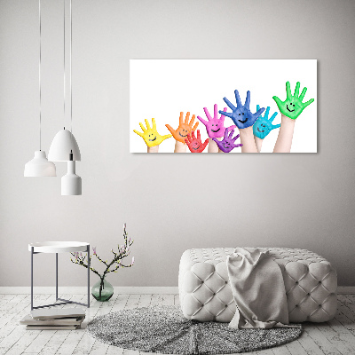 Tableau photo sur toile Mains peintes