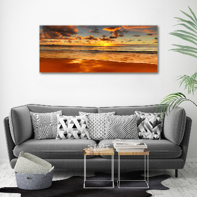 Tableau imprimé sur toile Plage du coucher de soleil