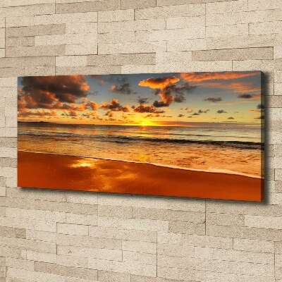 Tableau imprimé sur toile Plage du coucher de soleil