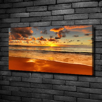 Tableau imprimé sur toile Plage du coucher de soleil