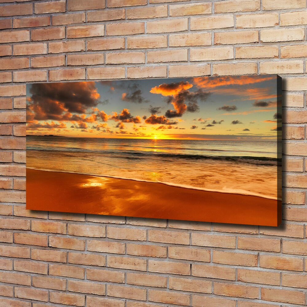 Tableau imprimé sur toile Plage du coucher de soleil