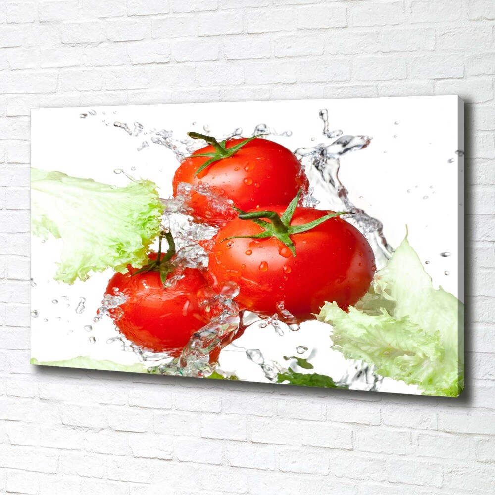 Tableau imprimé sur toile Tomates et laitue