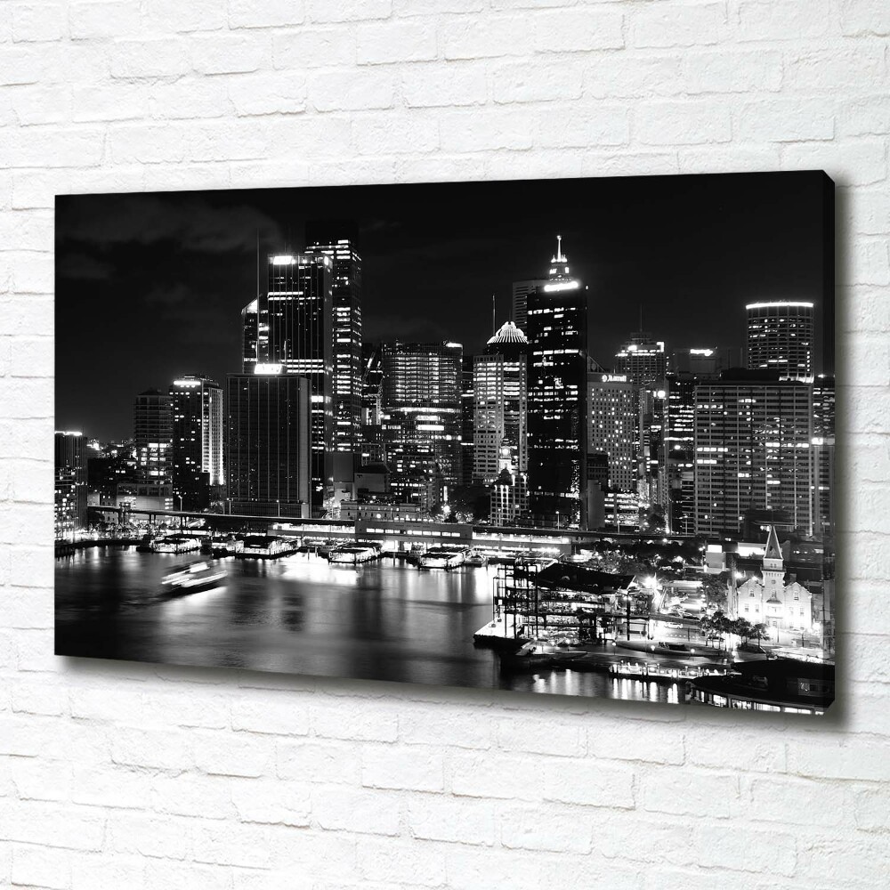 Tableau sur toile Sydney la nuit