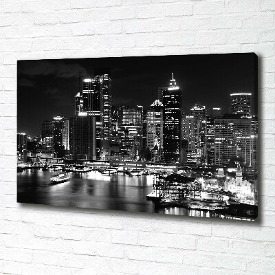 Tableau sur toile Sydney la nuit