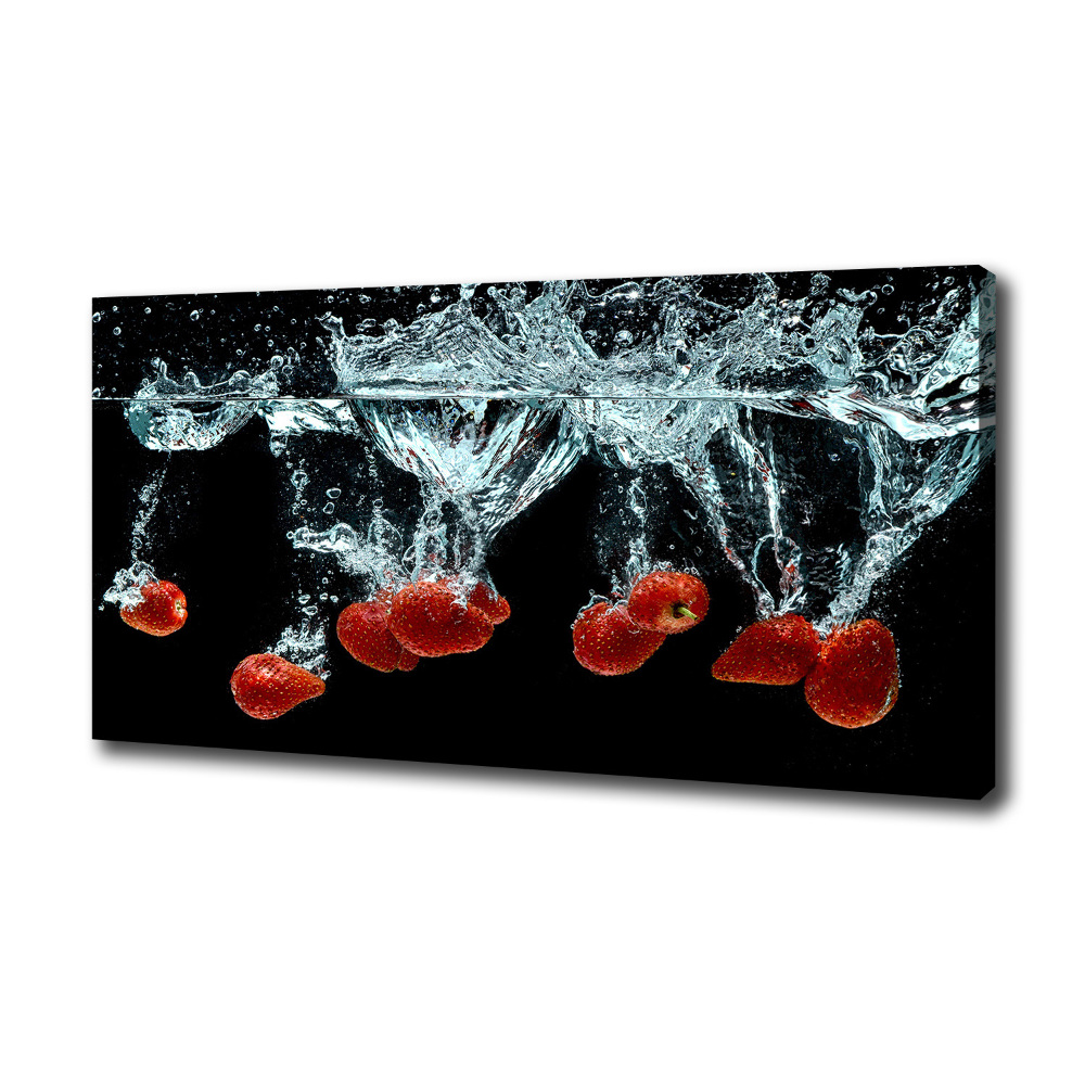 Tableau sur toile Fraises sous l'eau