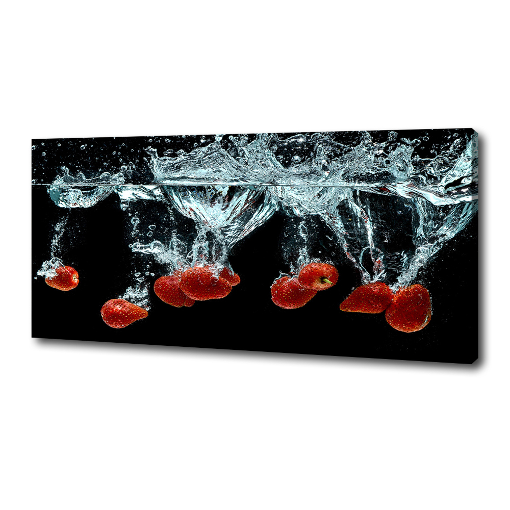 Tableau sur toile Fraises sous l'eau