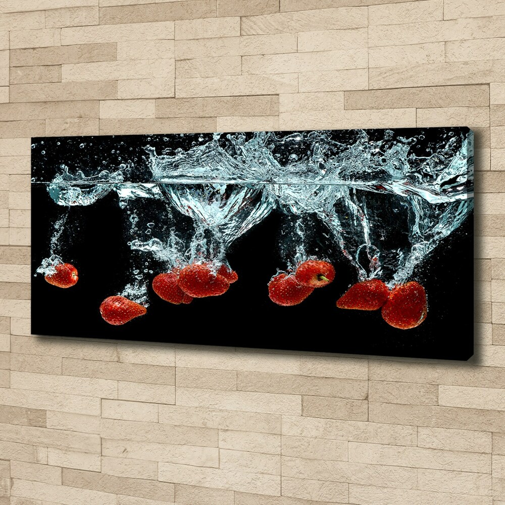 Tableau sur toile Fraises sous l'eau