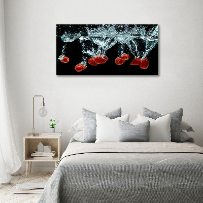 Tableau sur toile Fraises sous l'eau