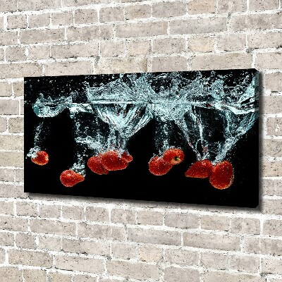 Tableau sur toile Fraises sous l'eau