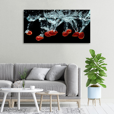 Tableau sur toile Fraises sous l'eau