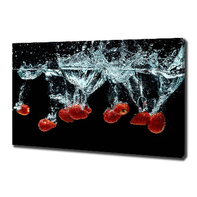 Tableau sur toile Fraises sous l'eau