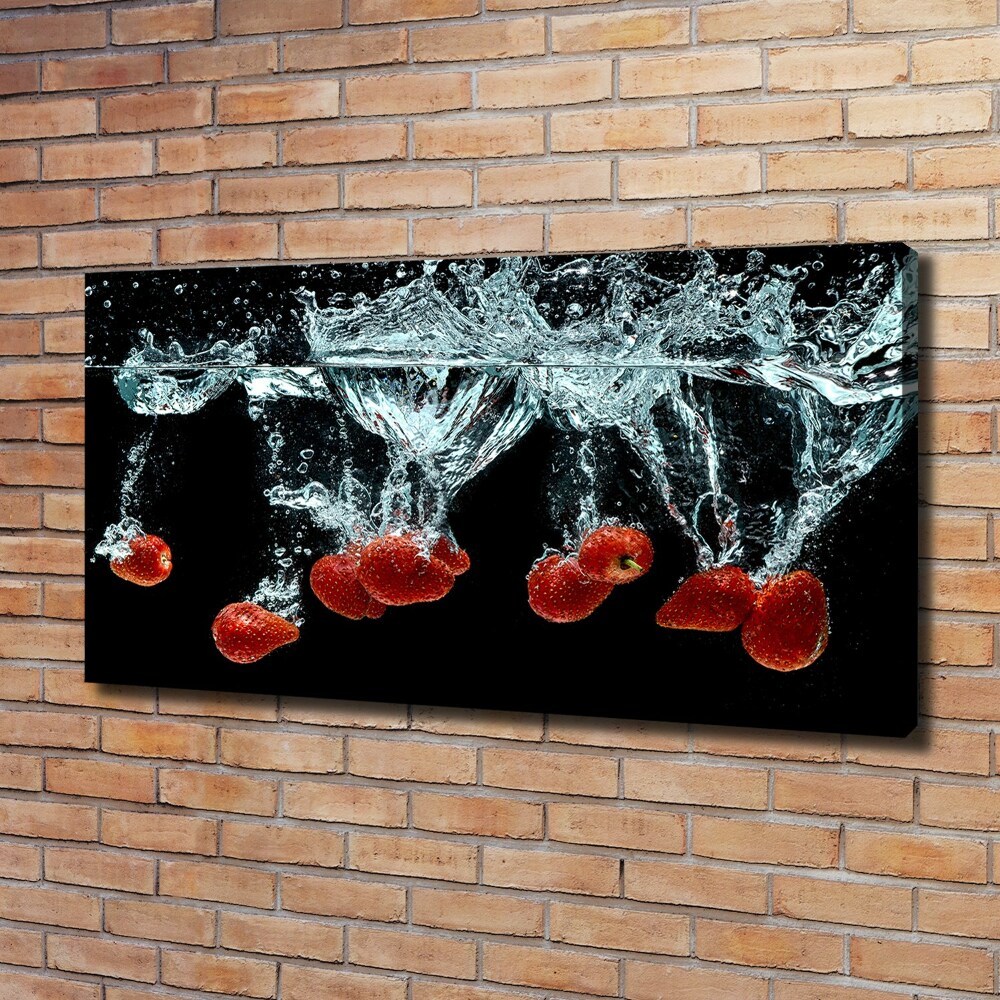 Tableau sur toile Fraises sous l'eau