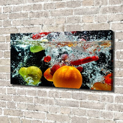 Tableau photo sur toile Fruits sous l'eau