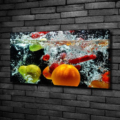 Tableau photo sur toile Fruits sous l'eau