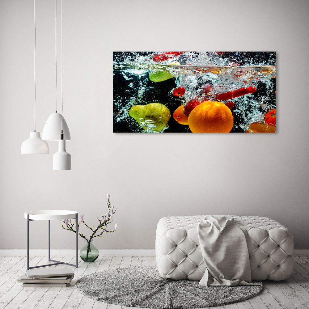 Tableau photo sur toile Fruits sous l'eau