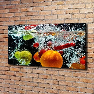 Tableau photo sur toile Fruits sous l'eau