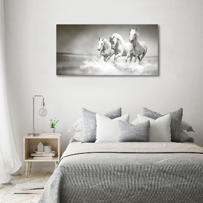 Tableau imprimé sur toile Chevaux blancs