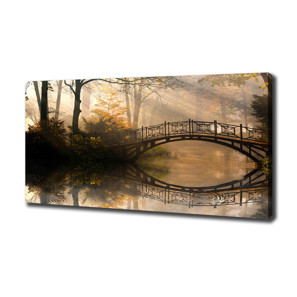 Tableau photo sur toile Vieux pont en automne