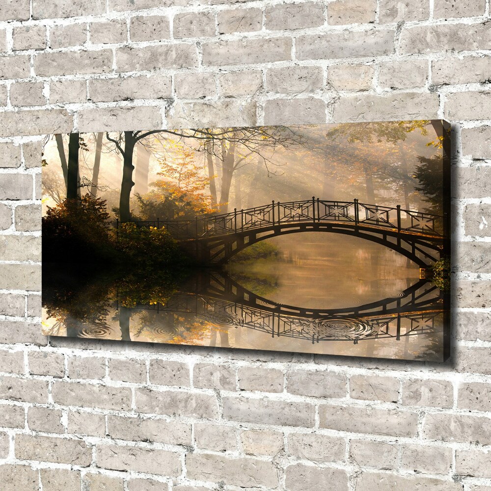 Tableau photo sur toile Vieux pont en automne