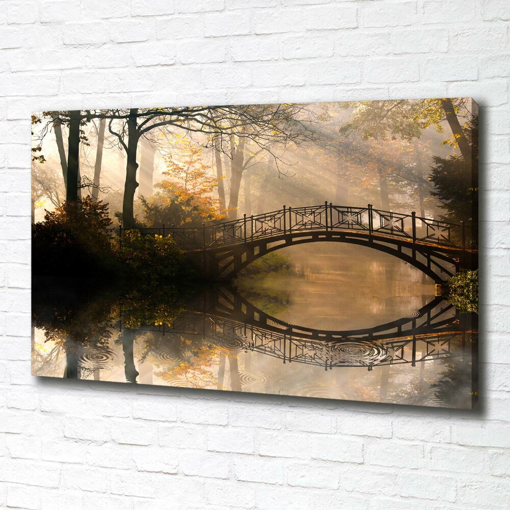 Tableau photo sur toile Vieux pont en automne