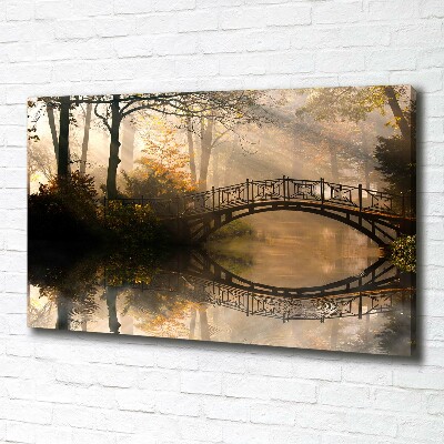 Tableau photo sur toile Vieux pont en automne