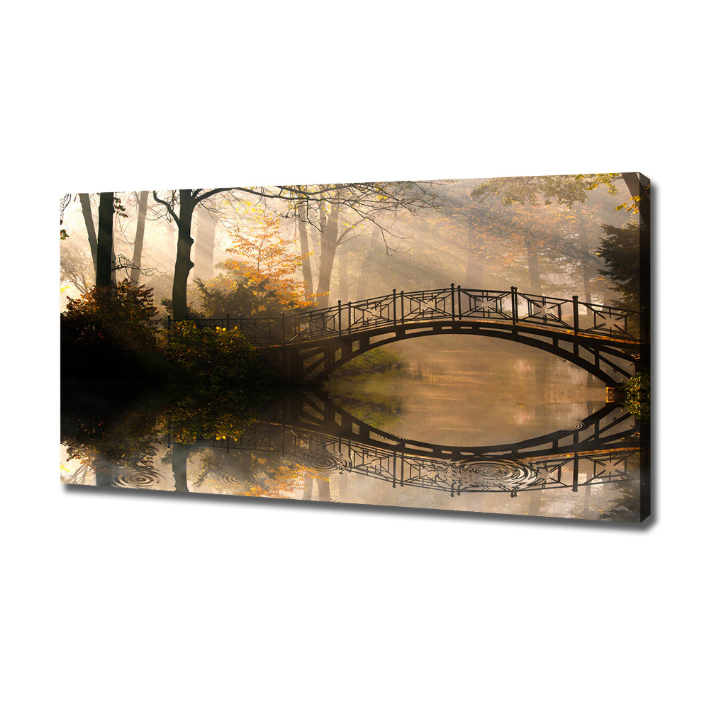 Tableau photo sur toile Vieux pont en automne