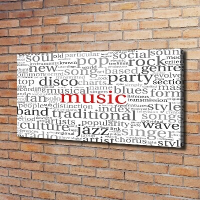 Tableau photo sur toile Genres musicaux